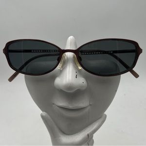 Vintage Anne Klein Bronze Oval Sunglasses Frames